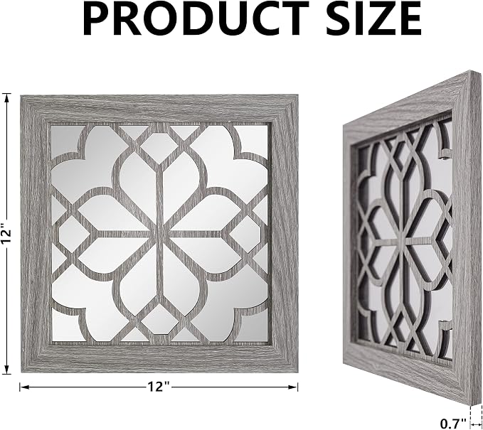 Set of 4 Boho Wall Mirrors - Image 4