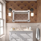 MeMoreCool White Farmhouse Bathroom Mirror, 30x20 Inch White Wood Framed Wall - Image 3