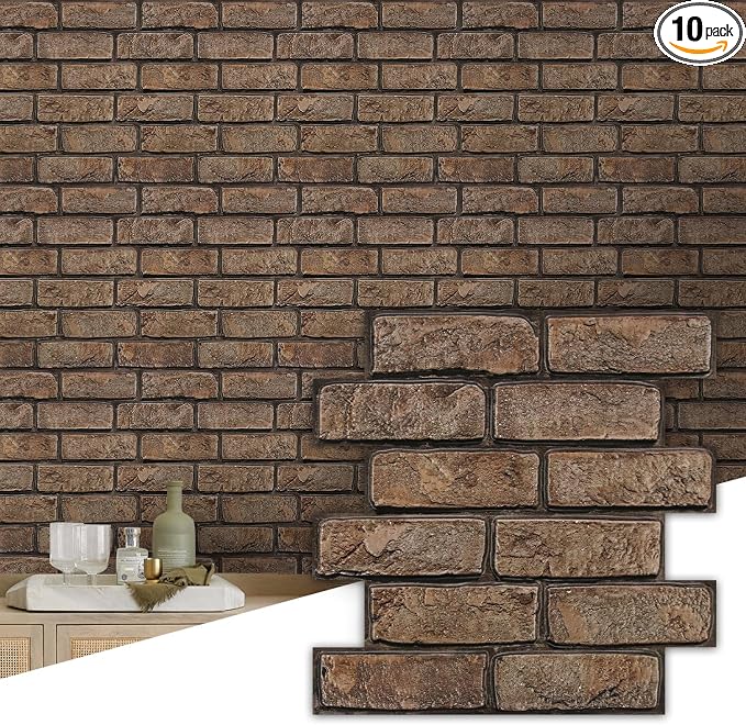 Commomy 3D Faux Brick Wall Panels by CommomyDecor