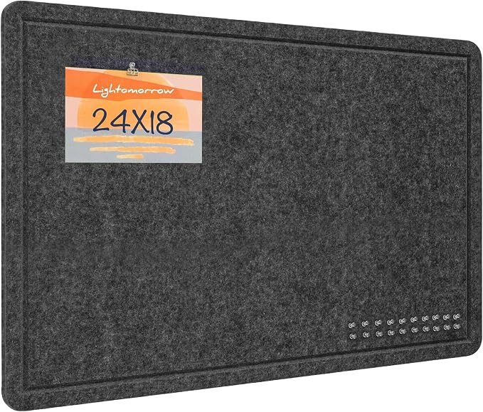Lightomorrow Bulletin Board, 24x18 inches Decorative Felt Pin Board, Cork Board by Lightomorrow