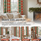 Lajode Plaid Curtains for Living Room 63 Inch Long - Image 3