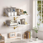 Heimlove Deep Floating Shelves for Wall, 16W x 12D Wood Wall Shelves Set of 2 - Image 5