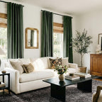 100% Blackout Shield Green Linen Blackout Curtains - Image 5