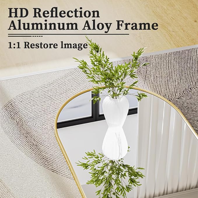 Arched Full Length Mirror, Full Length Wall Mirror Hanging or Leaning - Image 6