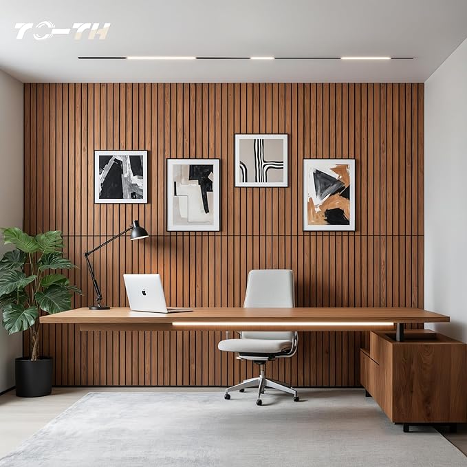 TO-TH Wood-Look Acoustic Wall Panels, 10 Pack 47.2” x 23.6” Acoustic Panels - Image 6