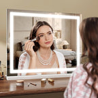 ROLOVE 23x18 Inch Lighted Vanity Mirror, 3-Color Dimmable LED & Touch Control - Image 2