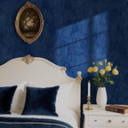 Blue Velvet Fabric Wallpaper Peel and Stick Felt Contact Paper 17.7"x80" - Image 4