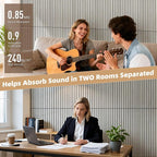 TO-TH Wood-Look Acoustic Panel, 4 Pack 47.2” x 23.6” Soundproof Wall Panels - Image 4