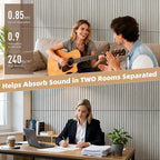 TO-TH Wood-Look Acoustic Wall Panels, 10 Pack 47.2” x 23.6” Sound Panels - Image 4