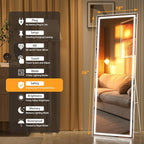 Hasipu Full Length Mirror with Lights, Full Body Dressing Hanging Mounted Mirror - Image 6