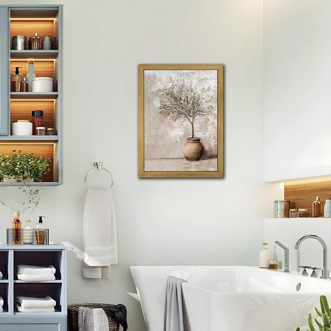 Vintage Olive Tree Canvas Wall Art, Farmhouse Aesthetic Oil Painting, Rustic - Image 7