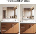 KOCUUY Silver Framed Mirror, HD Tempered Glass, Anti-Rust Frame, Modern Design - Image 7