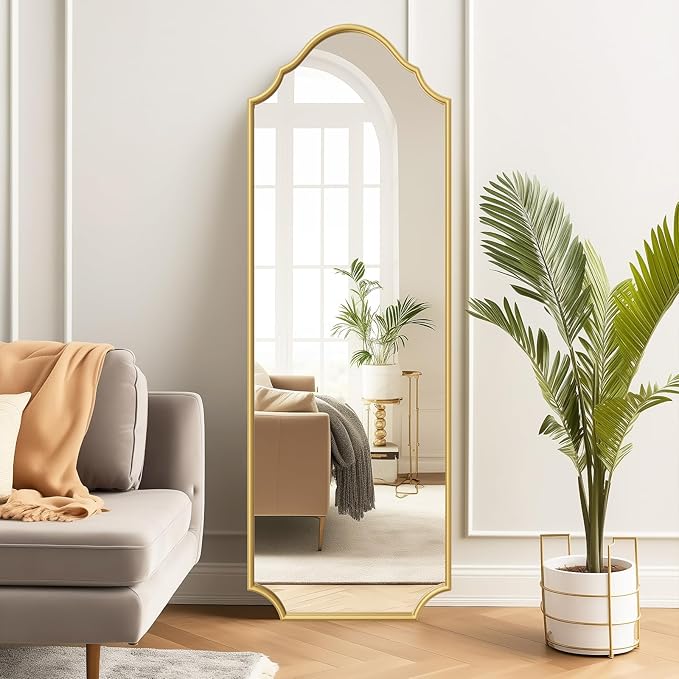 WallBeyond Arched Full Length Mirror Wall Mounted, Living Room, Hanging or - Image 2