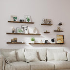 Small Floating Shelves for Wall Decor, Wall Mounted Wood Shelf for Bedroom - Image 6
