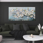 Anolyfi White Textured Flowers Wall Art by Anolyfi