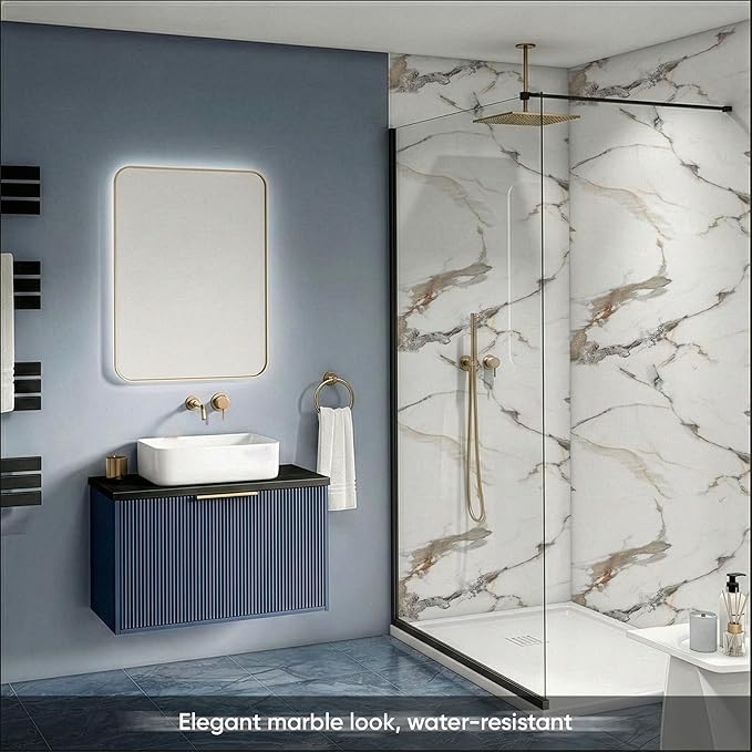 IZODEKOR 4 Pcs 24"x48" PVC Marble Wall Panels - Image 6