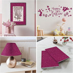 CRE8TIVE Deep Pink Glitter Wallpaper Border 8"x354" Shiny Glitter Wallpaper - Image 8