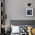 Jeweluck Black and White Peel and Stick Wallpaper Black and White Removable - Image 2