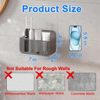 Diesisa 2pc Acrylic Wall Mount Organizer, Adhesive Cabinet Door Organizer - Image 2