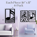 GALLERY GRACE Metal Wall Art Decor – 11" x 16" Set of 4 Single Line Abstract - Image 6