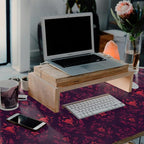 FLFK Gothic Wallpaper Peel and Stick Dark Red Wallpaper 16" x 256" Vinyl - Image 6