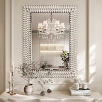 Kelly Miller 30"x40" Jeweled Bathroom Wall Mirror, Large Rectangle Decorative by KellyMiller
