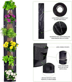 6 Pocket Vertical Grow Bag, Hanging Wall Garden Planter, Indoor Outdoor - Image 2