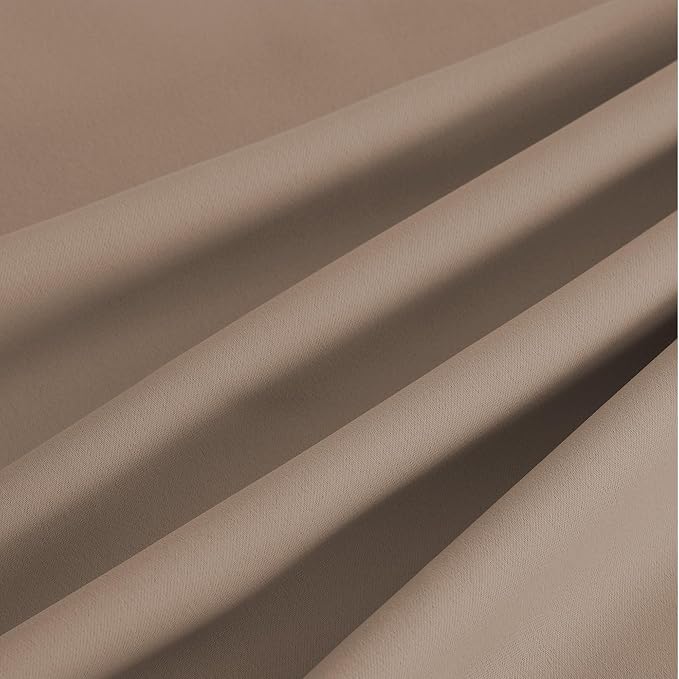 NICETOWN Room Darkening Draperies Curtains Panels, 2 Panels Cappuccino W52 x - Image 9