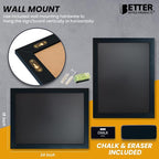 Magnetic Wall Chalkboard, Large Size 18" x 24", Rustic Wood Frame, Chalkboard - Image 3