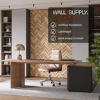 Wall!Supply 3D Wall Panels – Reclaimed Herringbone Asian Teak Wood – Home Decor - Image 3