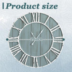 Quelay 20 Inch Coastal Wall Clock, Quiet Ticking Battery Operated, Rustic Retro - Image 2