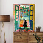 ALMLZL Henri Matisse Wall Art Cat in Famous Henri Matisse The Open Window - Image 2
