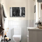 Funny Bathroom Wall Decor Black and White Wall Art - Image 2
