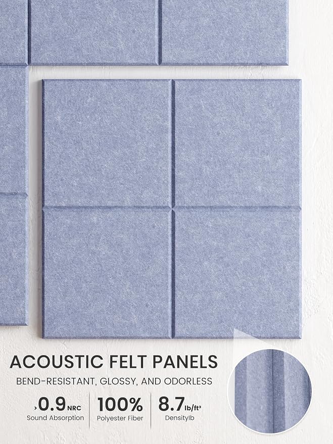 Bumusty Large Felt Bulletin Board, 30 Push Pins, 40 Adhesive Tabs, Soft - Image 3