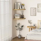 Fun Memories Corner Shelf Wall Mount, Corner Floating Shelves, Rustic Wood Wall - Image 7