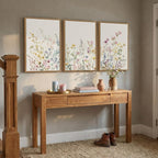 3 Piece Framed Watercolor Floral Canvas Wall Art - Image 5