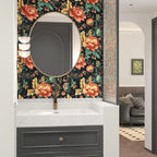 BOKEBEVE Vintage Floral Peel and Stick Wallpaper Vibrant Flower Contact Paper - Image 4