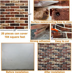 20-Pack 104 Sq.Ft 3D Wall Panels Peel and Stick 3D Faux Brick Wallpaper Peel - Image 6