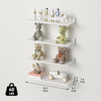 WOPITUES Floating Shelves, Wall Mounted Shelves - Image 3