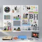 Peg Board, 6 Pack Metal Pegboard Panels White Pegboards Wall Organizer - Image 9