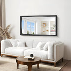 Black Rectangle Mirror, 55 x 30 Inch Bathroom Mirrors - Image 4
