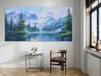 Ardemy Forest Landscape Canvas Painting 48"x24" - Image 5