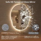 LOVESPEJO Irregular Backlit Mirror Bathroom 25x35 Inch, Asymmetrical LED - Image 8