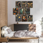 Morris Wall Paintings Poster Set of 9, Vintage Rabbit Fox Starry Sky Bee - Image 6