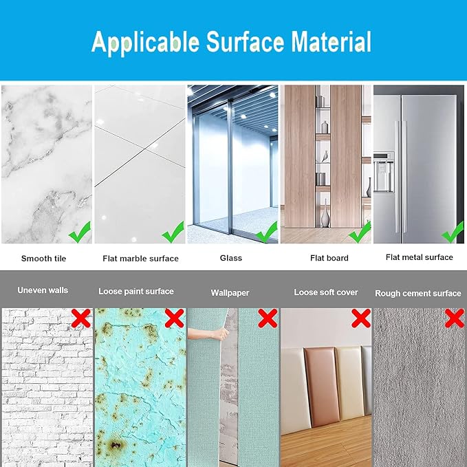 16"x12" Acrylic Mirror Sheet, Flexible Non Glass Body Mirror Tiles Large Self - Image 6