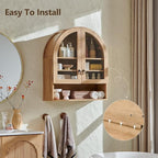 IFGET Bathroom Arched Wall Cabinet, 23.6'' Wide Medicine Cabinet - Image 8