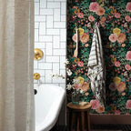 JiffDiff Blooming Floral Wallpaper Peel and Stick Pink Impressionist Floral - Image 4