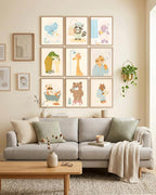tgguytiy Kids Bathroom Wall Art Set of 9 Cute Animal Bathroom Decor - Image 7