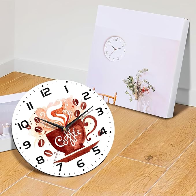 Watercolor Coffee Cup Wall Clock - Image 6