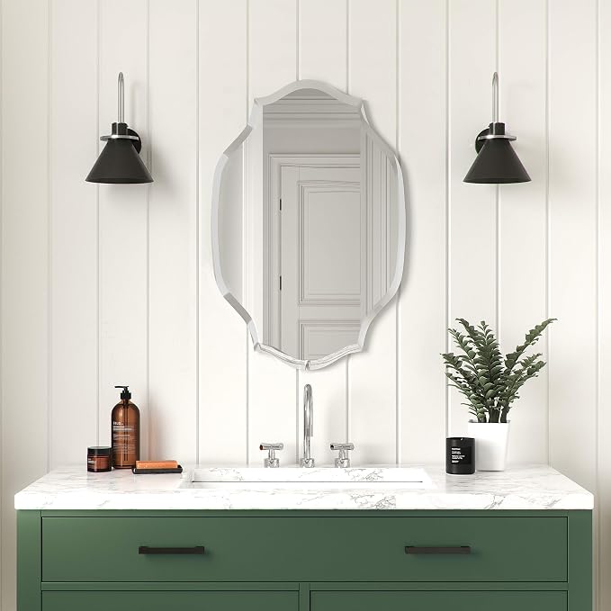 Better Bevel Frameless Oval Mirror | 24" x 36" Bathroom Wall Mirror w/Beveled - Image 2